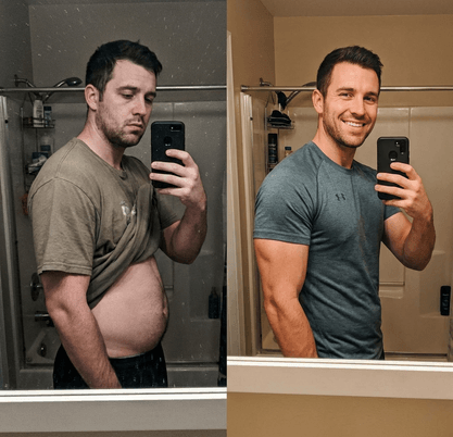 Before and after transformation
